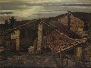 SERGIO ALBANO Torino 1939 - 2008 - Tetti di Cantalupa 1959