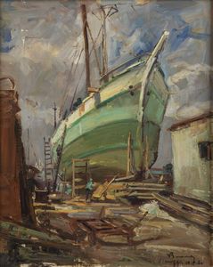 VITTORIO BUORA Udine 1910 - 1972 Torino - Cantiere (Viareggio) 10/8/1960