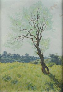 ROMOLO GARRONE Torino 1891 - 1959 - Il prato fiorito 1943