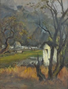 ANGELO MALINVERNI Torino 1877 - 1947 - Collina torinese