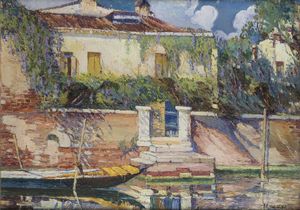 TELESFORO FRANCHINO Treviso 1885 - 1968 Torino - Canale