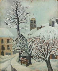 GIULIANO EMPRIN Torino 1902 - 1991 - Bardonecchia sotto la neve