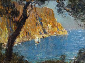 LIDIO AJMONE Coggiola (VC) 1884 - 1945 Andezeno (TO) - Portofino 1930 ca