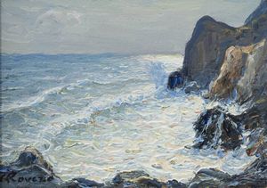 GIOVANNI ROVERO Mongardino (AT) 1885 - 1971 Noli (SV) - Scogliera