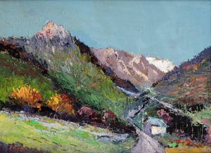 CLAUDIO FASSIO Santa Caterina di Rocca d'Arazzo (AT) 1946 - Il vecchio confine al Pian del colle (Bardonecchia) 1990
