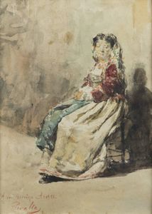 FRANCISCO PERALTA Siviglia (Spagna) 1837 - 1897  Roma - Popolana romana