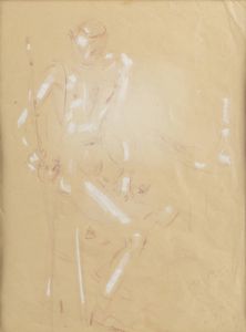 FILIPPO DE PISIS Ferrara 1896 - 1956 Milano - Atleta a riposo