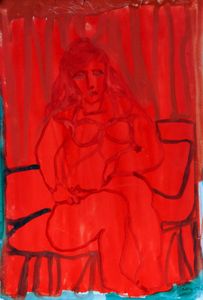 MINO MACCARI Siena (SI) 1898 - 1989 Roma - Donna seduta