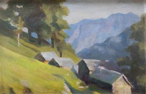 PITTORE NON IDENTIFICATO - Paesaggio montano