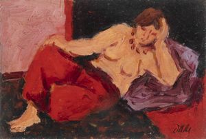 GIULIO DA MILANO Nizza (Francia) 1895 - 1990 Torino - Odalisca 1972