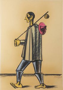 PIETRO MORANDO Alessandria 1892 - 1980 - Viandante