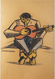 PIETRO MORANDO Alessandria 1892 - 1980 - Cantastorie o Giramondo