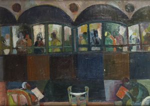 CARLO LORO Lonigo (VI) 1915 - 2002 Torino - Composizione con figure