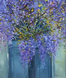 ETTORE FICO Piatto Biellese (VC) 1917 - 2004 Torino - Glicine