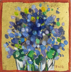 ETTORE FICO Piatto Biellese (VC) 1917 - 2004 Torino - Viole