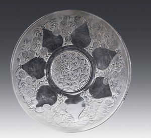 PIATTO - Piatto in vetro bianco 1930 circa