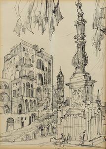 EUGENE BERMAN San Pietroburgo (Russia) 1899 - 1972 Roma - Senza titolo 1953