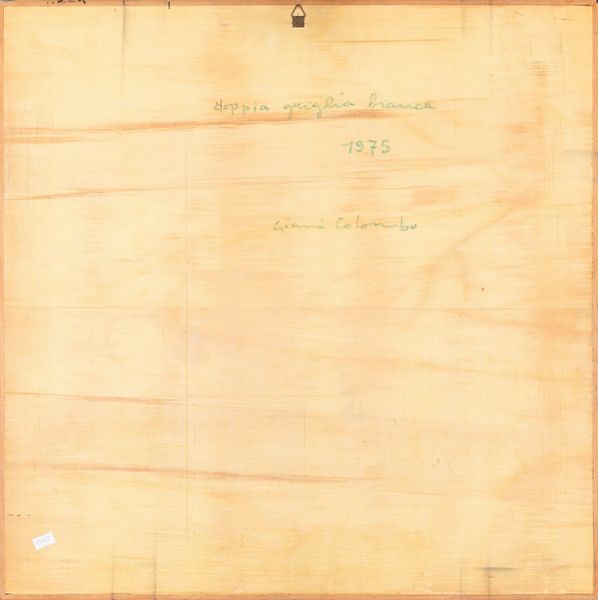 Gianni Colombo : Doppia linea bianca  - Asta Arte Moderna e Contemporanea e Fotografia - Associazione Nazionale - Case d'Asta italiane