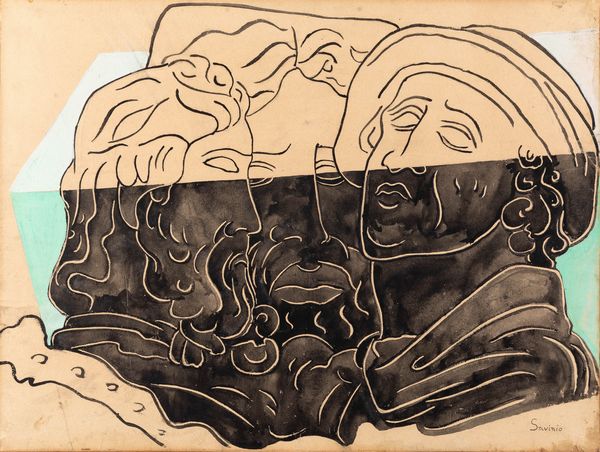 Alberto Savinio : Senza titolo (Les philosophes)  - Asta Arte Moderna e Contemporanea e Fotografia - Associazione Nazionale - Case d'Asta italiane