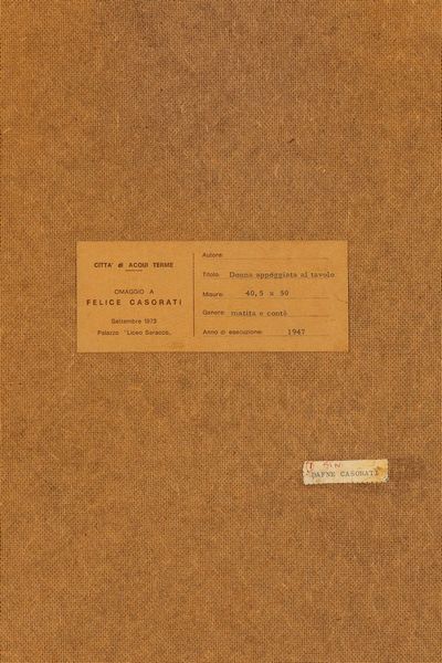 Felice Casorati : Donna dormiente appoggiata al tavolo  - Asta Arte Moderna e Contemporanea e Fotografia - Associazione Nazionale - Case d'Asta italiane