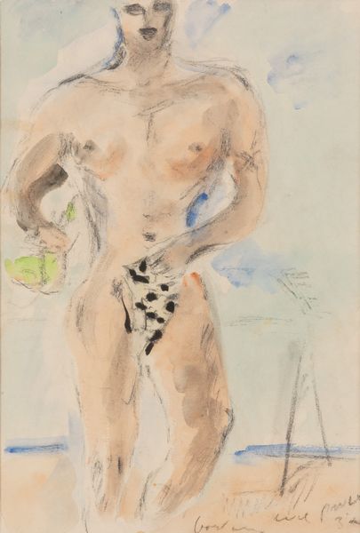 Filippo de Pisis : Ragazzo con la pelle di leopardo  - Asta Arte Moderna e Contemporanea e Fotografia - Associazione Nazionale - Case d'Asta italiane