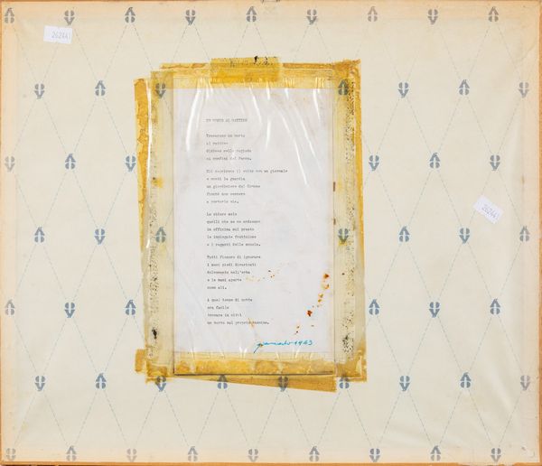 Giovanni Testori : Senza titolo  - Asta Arte Moderna e Contemporanea e Fotografia - Associazione Nazionale - Case d'Asta italiane