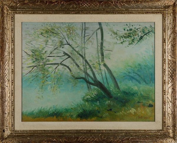 Umberto Lilloni : Laghetto lombardo  - Asta Arte Moderna e Contemporanea e Fotografia - Associazione Nazionale - Case d'Asta italiane