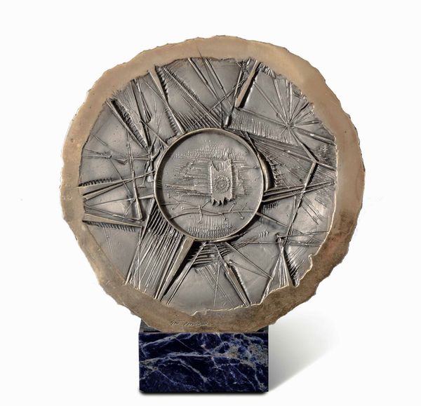 Giò Pomodoro : Piastra disco  - Asta Arte Moderna e Contemporanea e Fotografia - Associazione Nazionale - Case d'Asta italiane