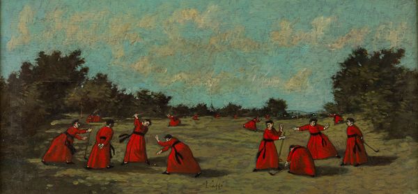 Nino Caffè : Partita al golf  - Asta Arte Moderna e Contemporanea e Fotografia - Associazione Nazionale - Case d'Asta italiane