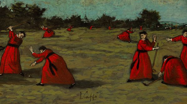 Nino Caffè : Partita al golf  - Asta Arte Moderna e Contemporanea e Fotografia - Associazione Nazionale - Case d'Asta italiane