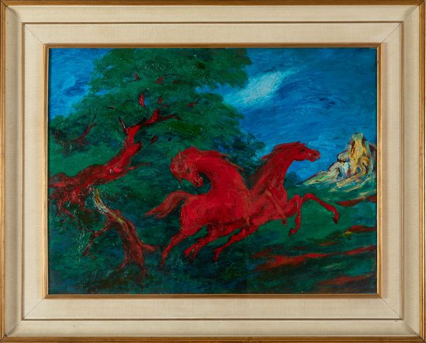ALIGI SASSU : Cavalli rossi  - Asta Arte Moderna e Contemporanea e Fotografia - Associazione Nazionale - Case d'Asta italiane