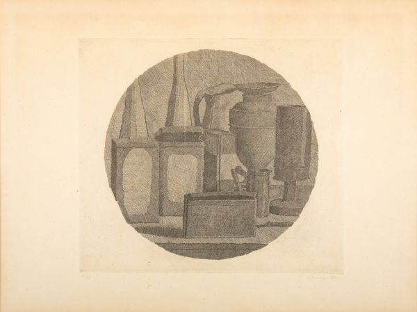 Giorgio Morandi : Natura morta in un tondo  - Asta Arte Moderna e Contemporanea e Fotografia - Associazione Nazionale - Case d'Asta italiane