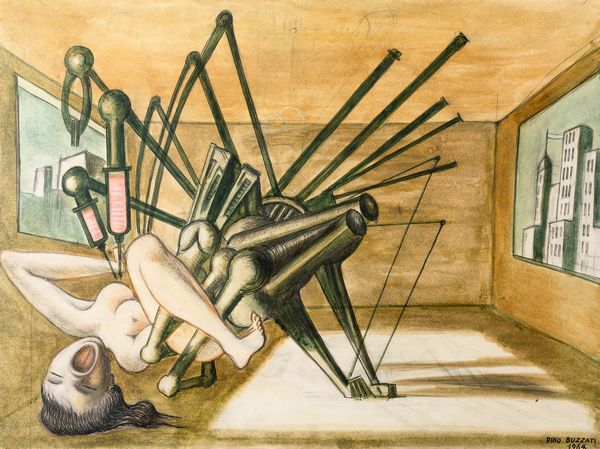 Dino Buzzati : Un invadente parlamentare  - Asta Arte Moderna e Contemporanea e Fotografia - Associazione Nazionale - Case d'Asta italiane