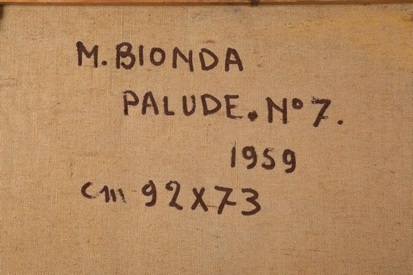 Mario Bionda : Palude n.7  - Asta Arte Moderna e Contemporanea e Fotografia - Associazione Nazionale - Case d'Asta italiane