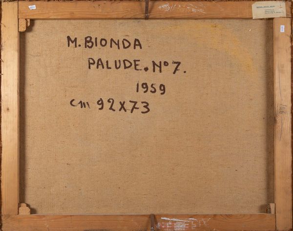 Mario Bionda : Palude n.7  - Asta Arte Moderna e Contemporanea e Fotografia - Associazione Nazionale - Case d'Asta italiane