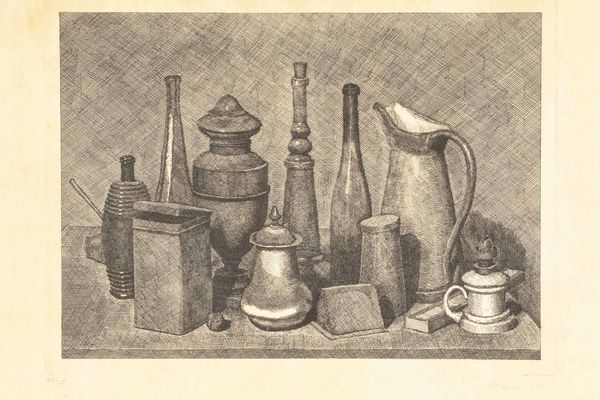 Giorgio Morandi : Grande natura morta con la lampada a destra  - Asta Arte Moderna e Contemporanea e Fotografia - Associazione Nazionale - Case d'Asta italiane
