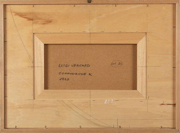 LUIGI VERONESI : Composizione K  - Asta Arte Moderna e Contemporanea e Fotografia - Associazione Nazionale - Case d'Asta italiane