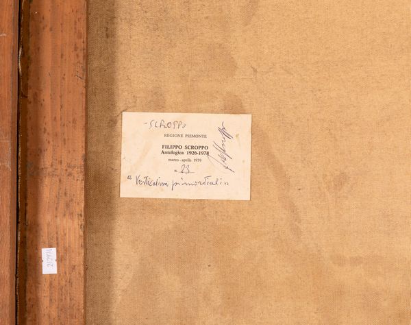 Filippo Scroppo : Verticalismi primordiali  - Asta Arte Moderna e Contemporanea e Fotografia - Associazione Nazionale - Case d'Asta italiane