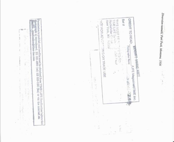 MARGARET BOURKE-WHITE : Diversion Tunnels, Fort Peck, Montana  - Asta Arte Moderna e Contemporanea e Fotografia - Associazione Nazionale - Case d'Asta italiane