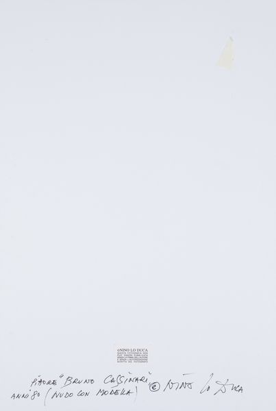 Nino Lo Duca : Bruno Cassinari nel suo studio con modella  - Asta Arte Moderna e Contemporanea e Fotografia - Associazione Nazionale - Case d'Asta italiane