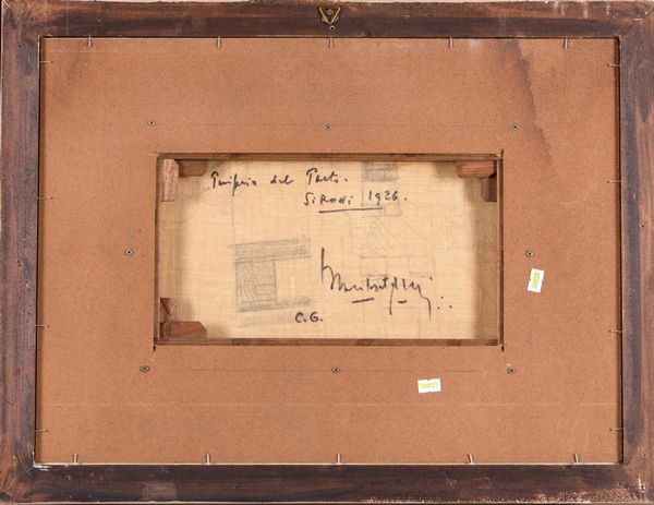 Mario Sironi : Paesaggio con casa e vele<BR>  - Asta Arte Moderna e Contemporanea e Fotografia - Associazione Nazionale - Case d'Asta italiane