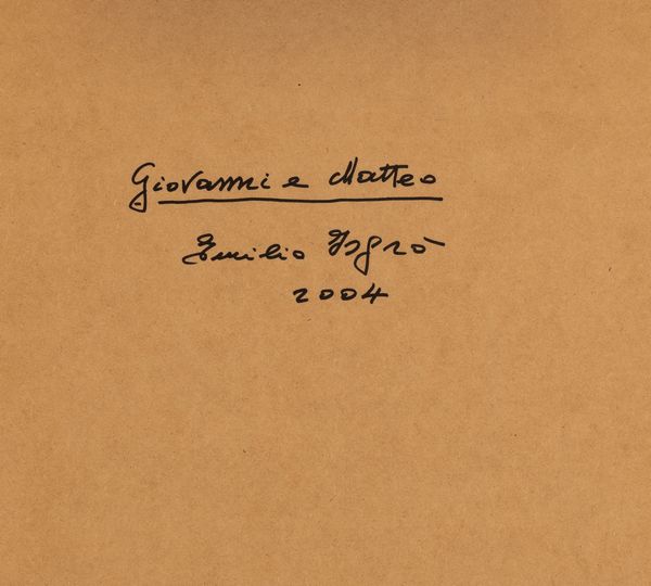 Emilio Isgrò : Giovanni e Matteo  - Asta Arte Moderna e Contemporanea e Fotografia - Associazione Nazionale - Case d'Asta italiane