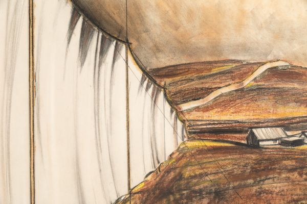 Christo : Running Fence (Project for Sonoma and Marine County, State of California)  - Asta Arte Moderna e Contemporanea e Fotografia - Associazione Nazionale - Case d'Asta italiane