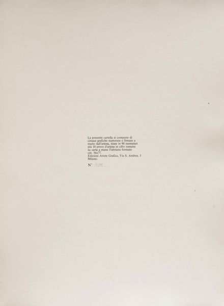 ENRICO CASTELLANI : Compendio di parte dellopera grafica di Enrico Castellani  - Asta Arte Moderna e Contemporanea e Fotografia - Associazione Nazionale - Case d'Asta italiane