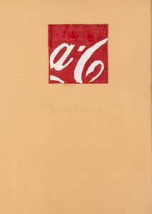 MARIO SCHIFANO : Senza titolo (Coca-cola)  - Asta Arte Moderna e Contemporanea e Fotografia - Associazione Nazionale - Case d'Asta italiane