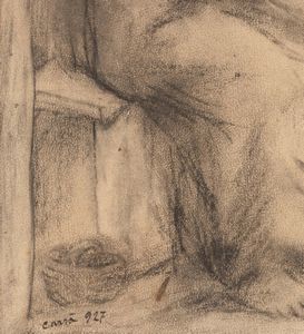 Carlo Carrà : Donna seduta  - Asta Arte Moderna e Contemporanea e Fotografia - Associazione Nazionale - Case d'Asta italiane