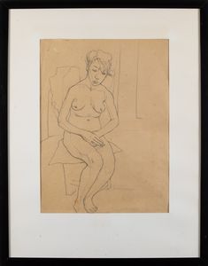 Felice Casorati : Nudo seduto  - Asta Arte Moderna e Contemporanea e Fotografia - Associazione Nazionale - Case d'Asta italiane