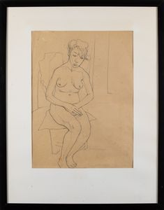 Felice Casorati : Nudo seduto  - Asta Arte Moderna e Contemporanea e Fotografia - Associazione Nazionale - Case d'Asta italiane