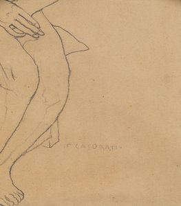 Felice Casorati : Nudo seduto  - Asta Arte Moderna e Contemporanea e Fotografia - Associazione Nazionale - Case d'Asta italiane
