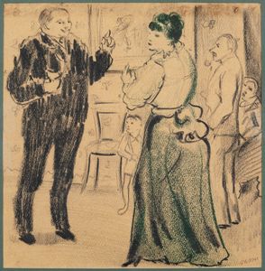 ALIGI SASSU - Senza titolo (scena dinterno)